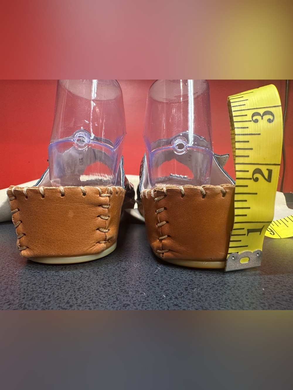 La Plume Croc Embossed Leather Slide Sandals Adj Strap Women’s Sz Eu41/US10.5-11 - Picture 10 of 15